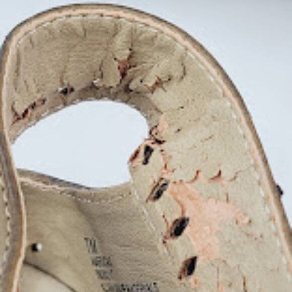 Jambu Women's Olive Green Touring Leather Wedge Slide Sandal Size US 7M - Picture 7 of 9